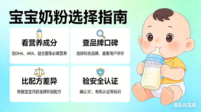 宝宝奶粉怎么选关键原则轻松掌握