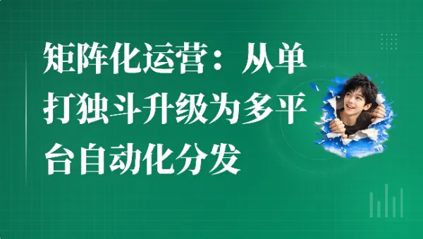 矩阵化运营:从单打独斗升级为多平台自动化分发
